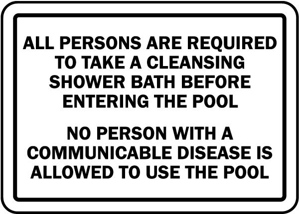 Massachusetts Shower Required Sign