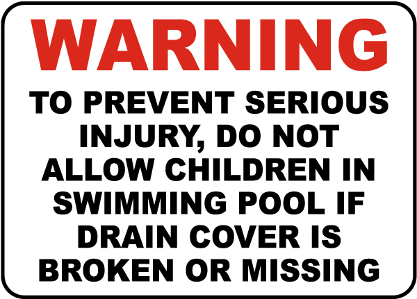Mississippi Drain Cover Warning Sign