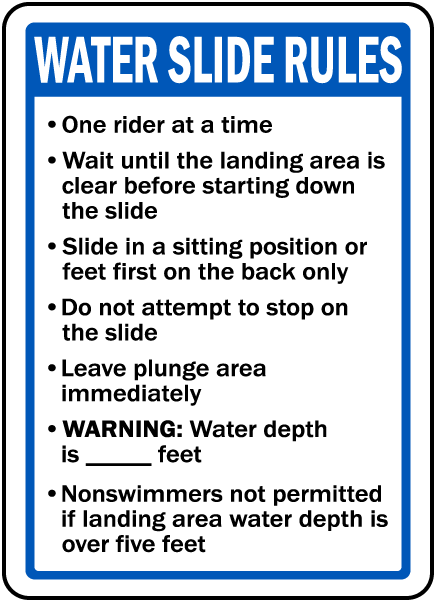 Montana Water Slide Rules Sign