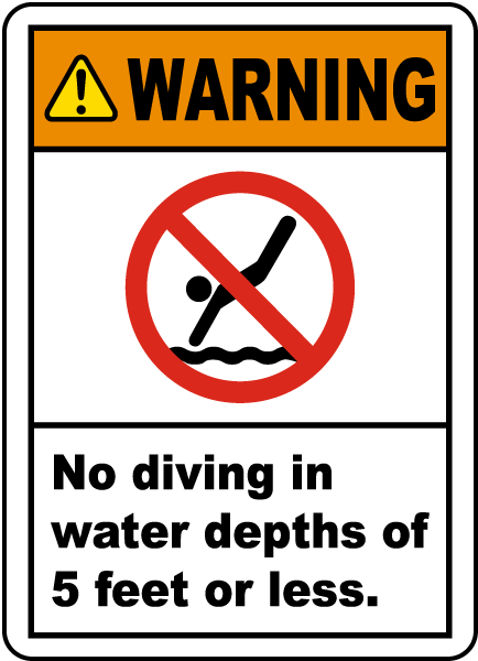 New Jersey No Diving Sign