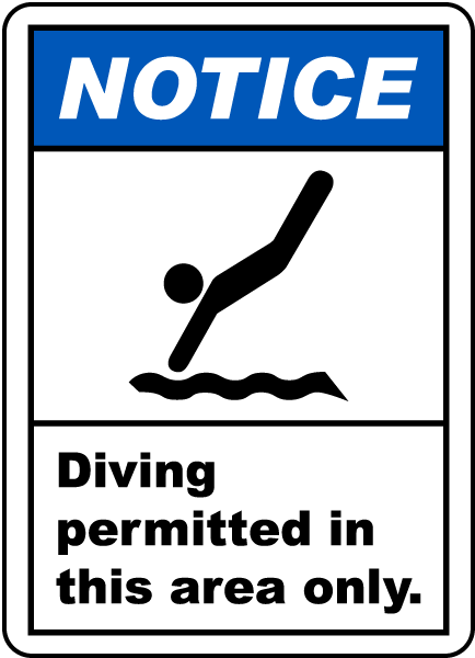 New Jersey Diving Permitted Sign