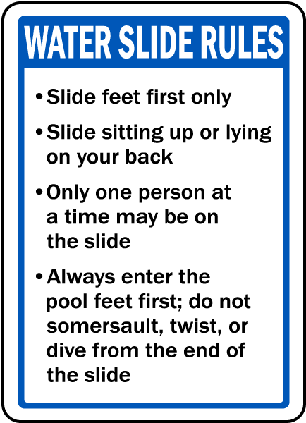 New Mexico Water Slide Rules Sign