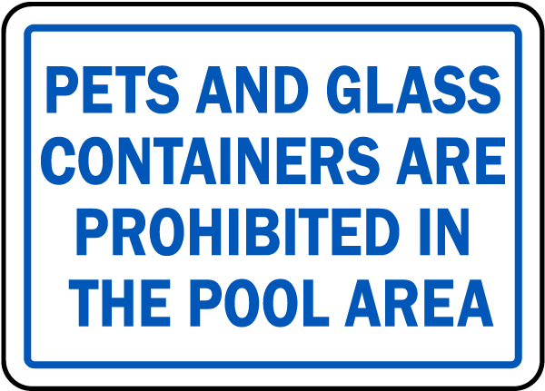North Carolina No Pets No Glass Sign