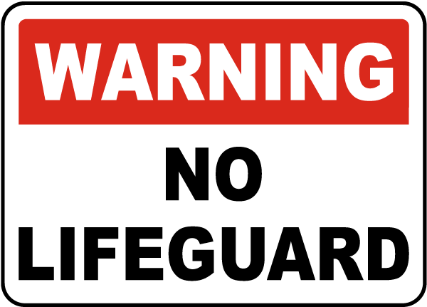 Ohio No Lifeguard Sign