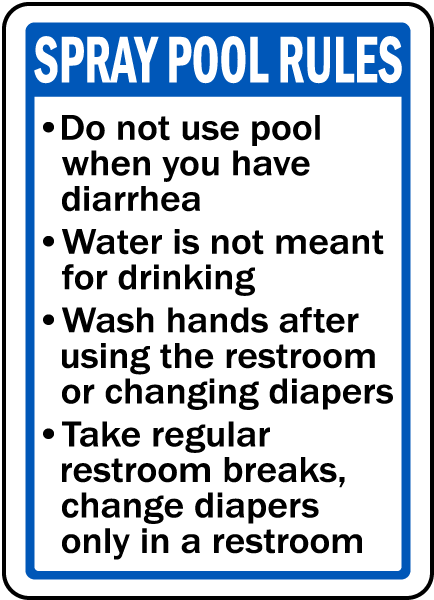 Ohio Spray Pool Rules Sign