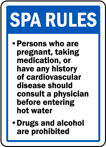 Oklahoma Spa Rules Sign