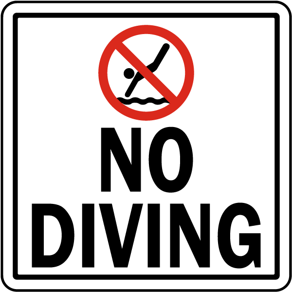 Texas No Diving Sign