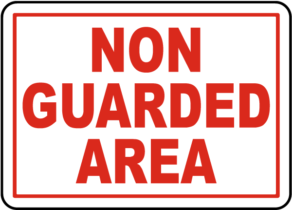 Wisconsin Non Guarded Area Sign