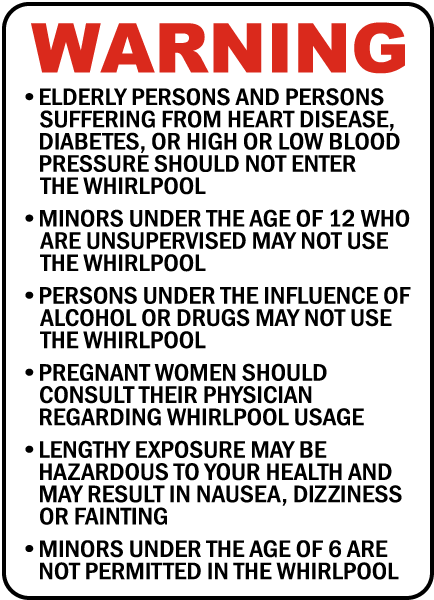Wisconsin Whirlpool Warning Sign