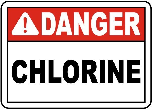 Texas Danger Chlorine Sign