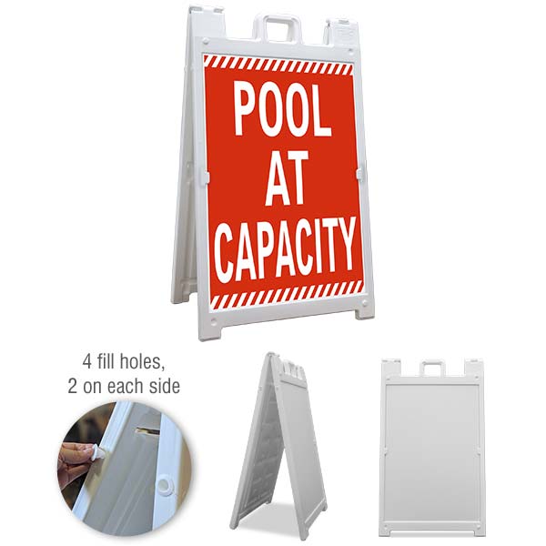 Pool At Capacity Sandwich Board