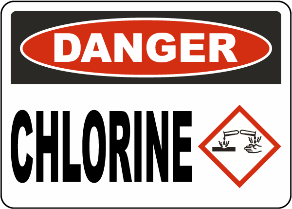 Maine Danger Chlorine Sign