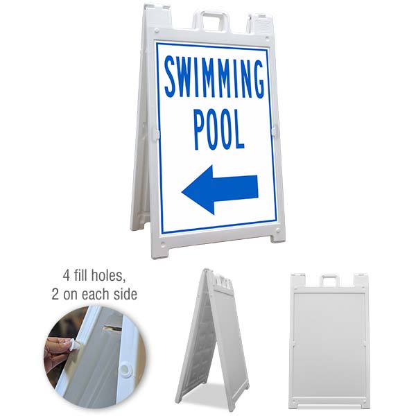 Swimming Pool Left Arrow Sandwich Board