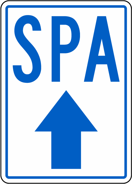 Spa Up Arrow Sign