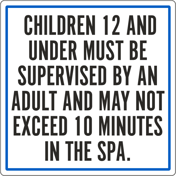 Nevada Children 12 and Under Must Be Supervised by an Adult Sign