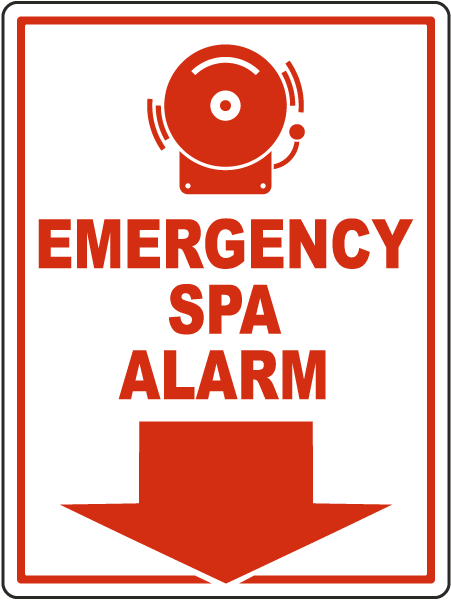 Emergency Spa Alarm Sign