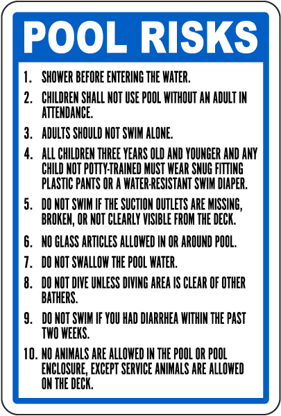 Georgia Pool Risks Sign