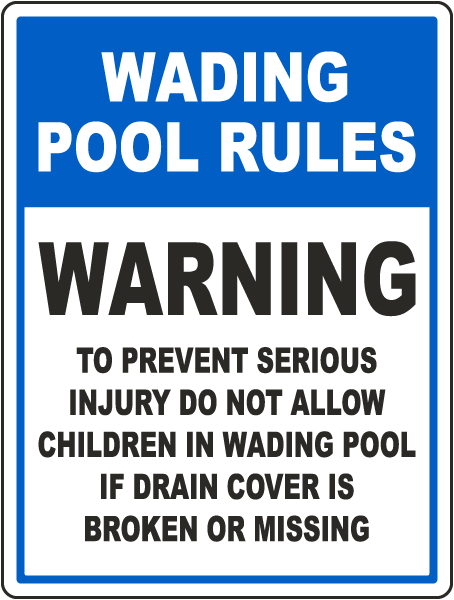 North Carolina Wading Pool Rules Sign