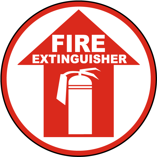 Fire Extinguisher Floor Sign