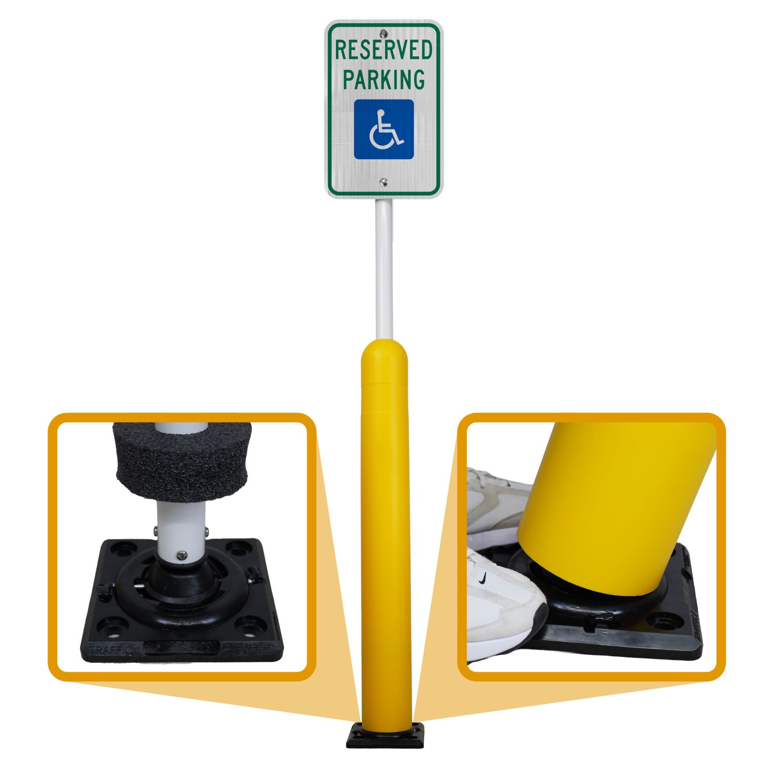 78″ Flex Sign Post – Fixed and Drivable Base