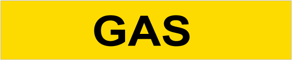 Gas Pipe Label