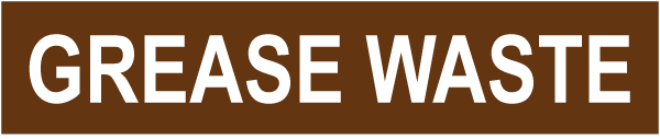 Grease Waste Self-Adhesive Pipe Marker