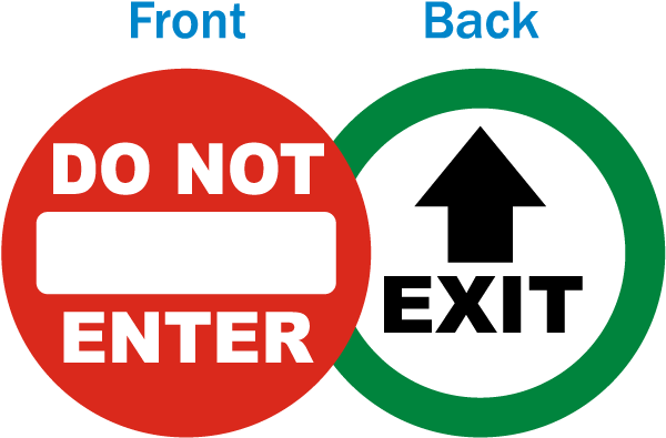 Do Not Enter / Exit Label