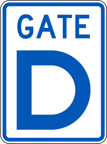 Gate D Sign