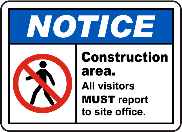 Site manager sign 5035WBK durable and weatherproof 