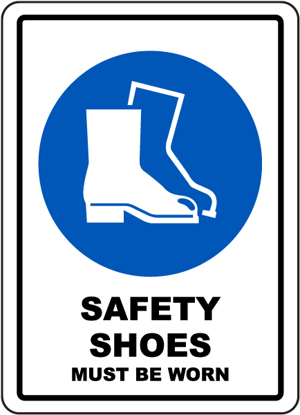 Safety Shoes Must Be Worn Sign
