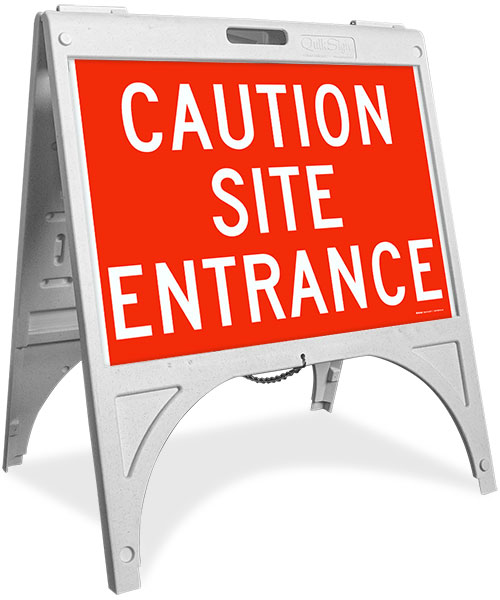 Caution Site Entrance Sandwich Board Sign