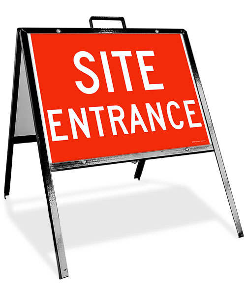 Construction Site Entrance Sandwich Board Sign