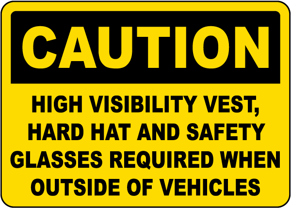 Caution PPE Required Sign 