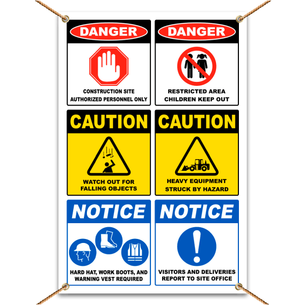 Multi Hazard Authorized Personnel Only Construction Site Banner