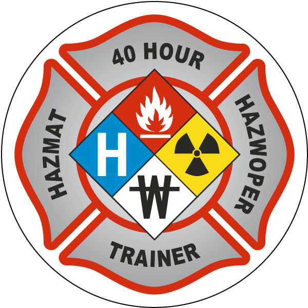 40 Hour Hazwoper Hazmat Trainer Hard Hat Sticker