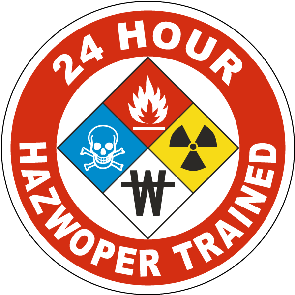 24 Hour Hazwoper Trained Hard Hat Sticker