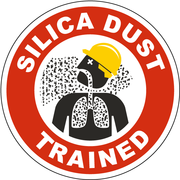 Silica Dust Trained Hard Hat Sticker