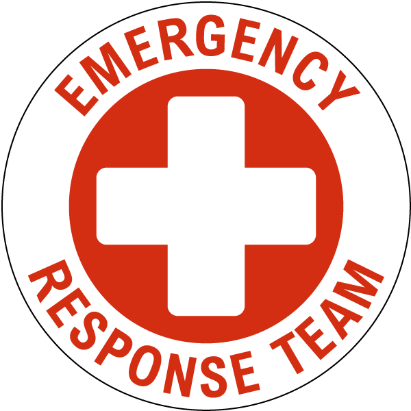 Emergency Response Team Hard Hat Sticker