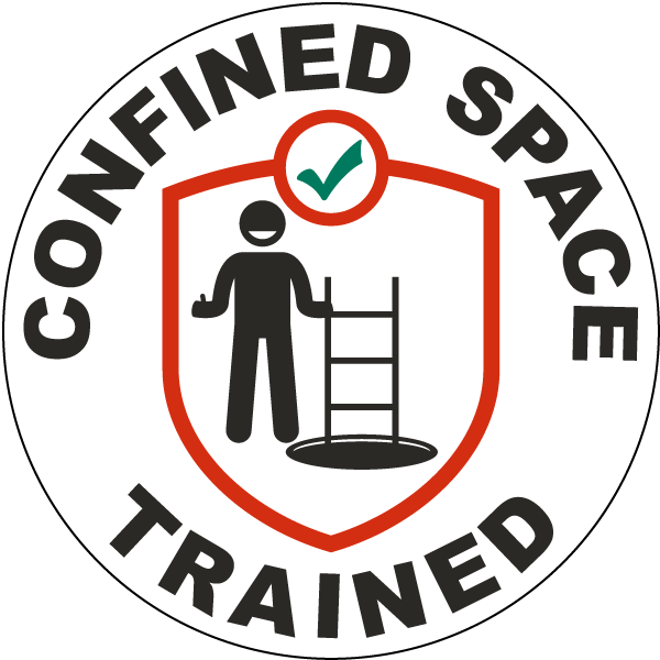 Confined Space Trained Hard Hat Sticker