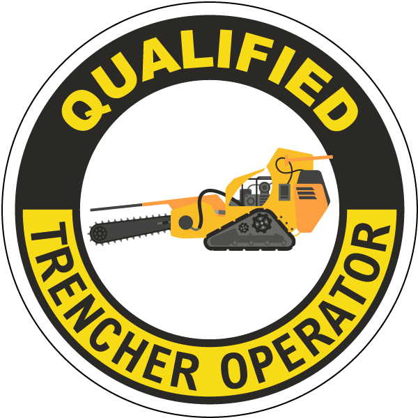 Qualified Trencher Operator Hard Hat Sticker