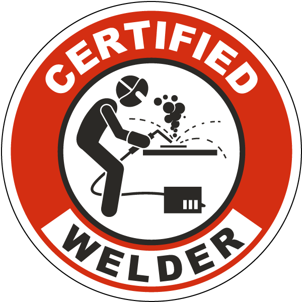 Certified Welder Hard Hat Sticker