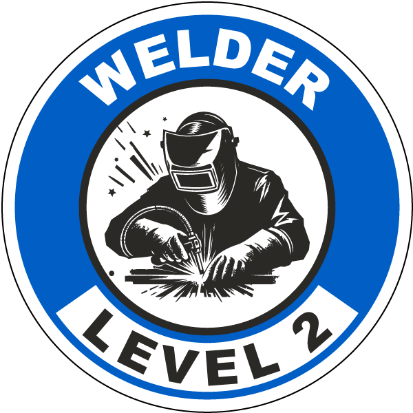 Welder Level 2 Hard Hat Sticker