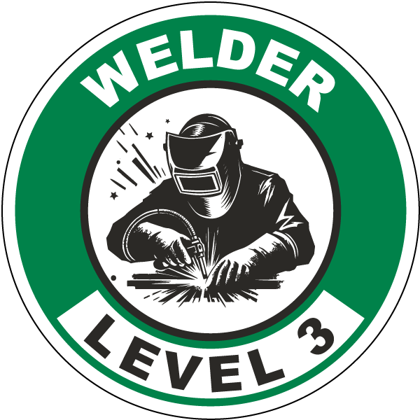 Welder Level 3 Hard Hat Sticker