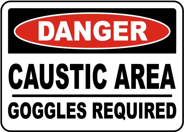 Danger Goggles Required Sign
