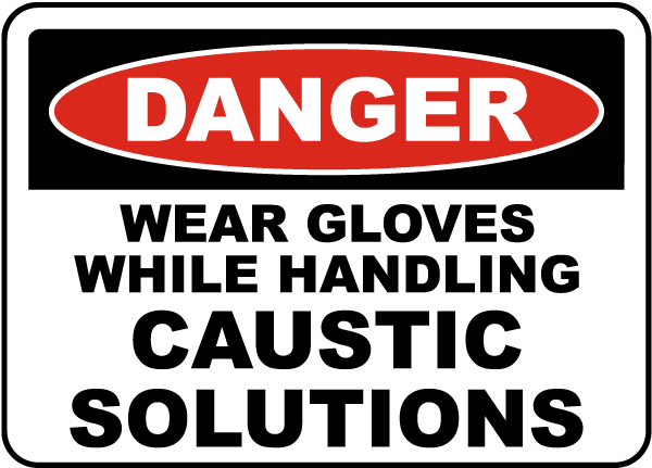 Wear Gloves While Handling Sign