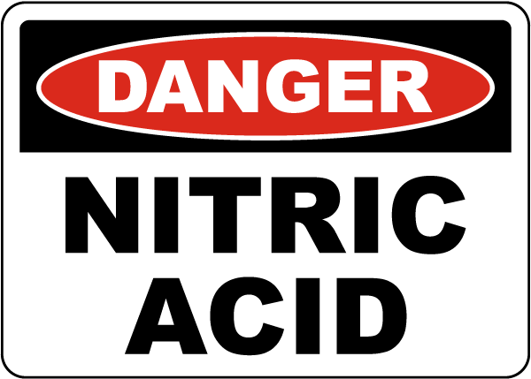 Danger Nitric Acid Sign
