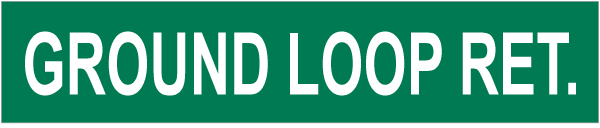 Ground Loop Ret. Pipe Label