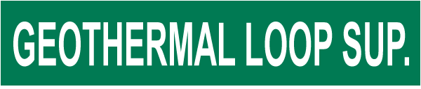 Geothermal Loop Sup. Pipe Label