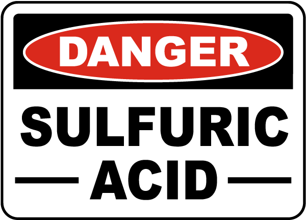 Danger Sulfuric Acid Sign