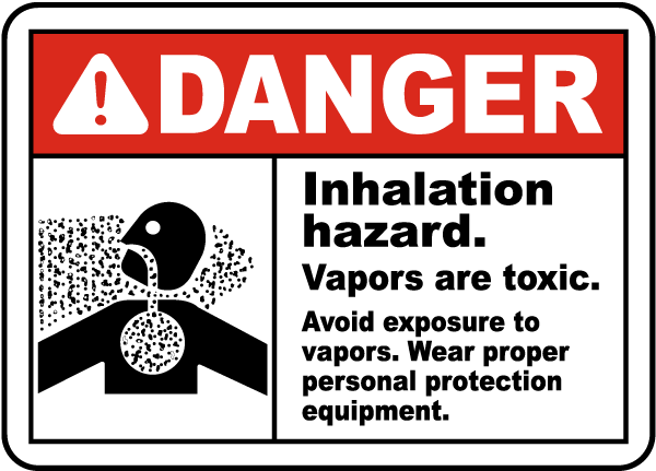 Inhalation Hazard Vapors Toxic Sign